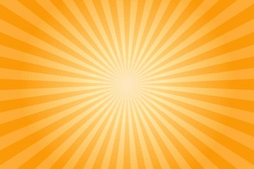 Fototapeta premium Yellow shiny starburst background. Vector illustration.