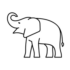 Elephant line icon. Icon design. Template elements