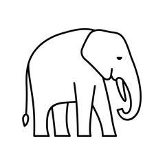 Elephant line icon. Icon design. Template elements