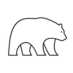 Bear line icon. Icon design. Template elements