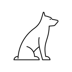 Dog line icon. Icon design. Template elements