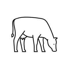 Cow line icon. Icon design. Template elements