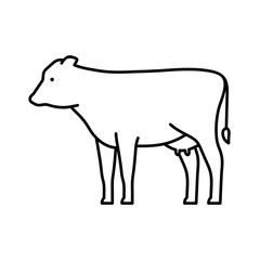 Cow line icon. Icon design. Template elements