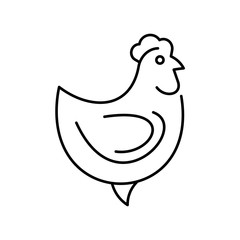 Hen, chicken line icon. Icon design. Template elements