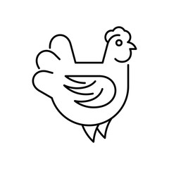 Hen, chicken line icon. Icon design. Template elements