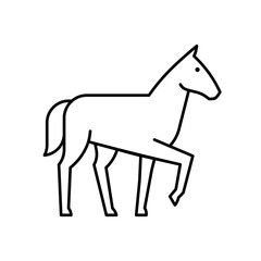 Horse line icon. Icon design. Template elements