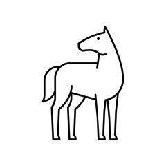 Horse line icon. Icon design. Template elements