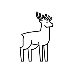 Deer line icon. Icon design. Template elements