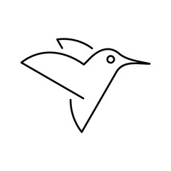 Hummingbird line icon. Icon design. Template elements