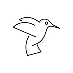 Hummingbird line icon. Icon design. Template elements