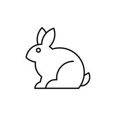 Fototapeta na wymiar Rabbit line icon. Icon design. Template elements