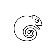 Chameleon line icon. Icon design. Template elements