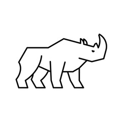 Rhinoceros line icon. Icon design. Template elements