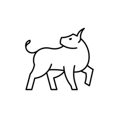 Bull line icon. Icon design. Template elements