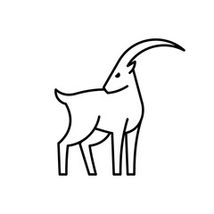 Goat line icon. Icon design. Template elements