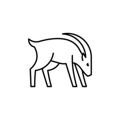Goat line icon. Icon design. Template elements