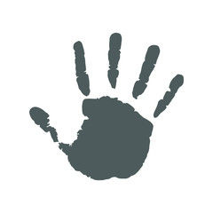 Hand print kid icon. Palmprint child sign isolated on white background. Vector illustration