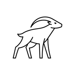 Goat line icon. Icon design. Template elements