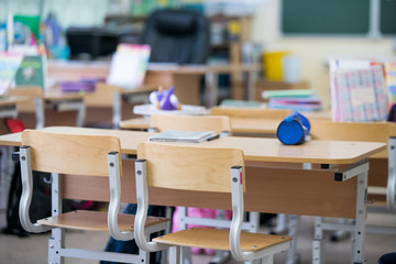 Interior of an empty school class