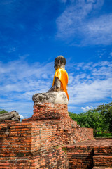 Buddha statue, Wat Lokaya Sutharam temple, Ayutthaya, Thailand