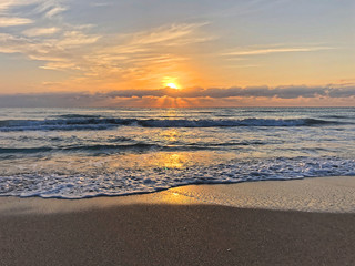 morning at the Miami ocean beach