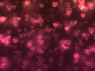 hearts bokeh background