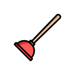 plunger - plumbing icon vector design template