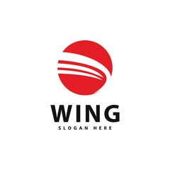 Fototapeta premium Wing logo template, flying logo design vector