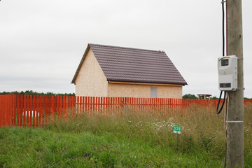 The street in the cottage settlement under construction