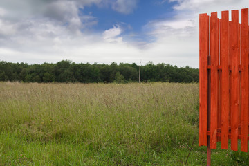 The street in the cottage settlement under construction