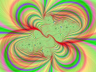 Red green lines, flowery design abstract colorful background