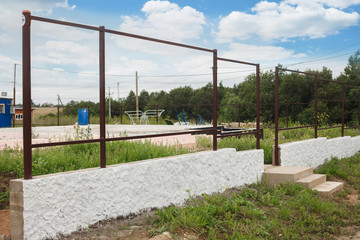The street in the cottage settlement under construction