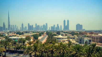 Obraz premium A beautiful afternoon view of the city of Dubai.