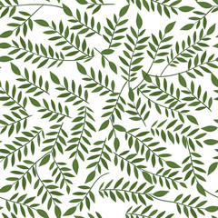Isolated leaves background vector design