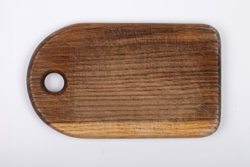 wooden board isolated on white background