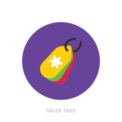 Price tag icon, big sale, commercial icon. vector illustration