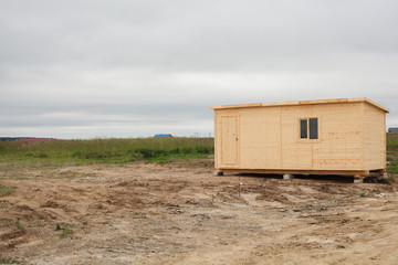 The street in the cottage settlement under construction
