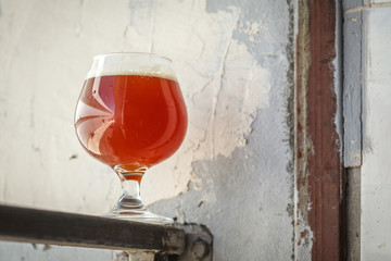 Red beer in a brewery