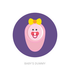 Baby's dummy icon. Baby's dummy logo illustration for mobile concept and web design.