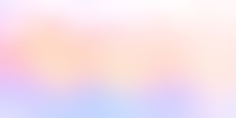 Wonderful pastel yellow pink blue transition background. Subtle defocused illustration. Blur pattern.