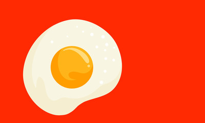 egg on an orange background