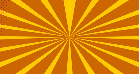Obraz premium Vintage colorful comic book background. Pink Orange blank bubbles of different shapes. Rays, radial, halftone, dotted effects. For sale banner empty Place for text 1960s. Copy space vector eps10.