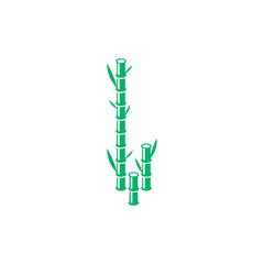 Green bamboo vector symbol icon.Stock vector illustration isolated on white background.