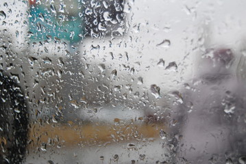 raindrops on glass
