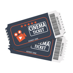 Movie Ticket Cinema concept with ticket icons design, vector illustration. Fresh design Ticket Vector. Cinema ticket movie coupon admit film