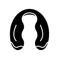 Foil cutter glyph icon. Wine bottle foil remover. Bar kitchen utensil. Winery tool. Barman and sommelier equipment. Silhouette symbol. Negative space. Vector isolated illustration