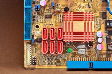 representation of an old dusty motherboard