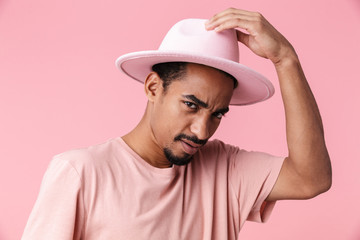 Photo of sassy african american man looking at camera