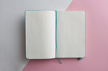 Minimalistic white and pink flat lay