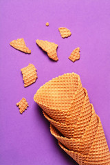 Cones isolated on velvet background